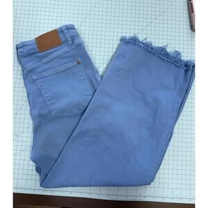 Judy Blue Garment-Dyed Light Blue Raw Hem Cropped Jeans Sz 5/27
